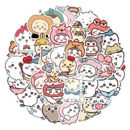 60pcs Cartoon Chiikawa Stickers Laptop Phone Case Luggage Notebook Guitar DIY Graffiti Cute Jiikawa Decal Sticker Kids Toy