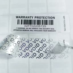 100 Pairs 2-part Warranty Protection Sticker Silver Security Seal Tamper Proof Primary and Secondary Double Numbered Labels