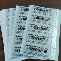 100 Pairs 2-part Warranty Protection Sticker Silver Security Seal Tamper Proof Primary and Secondary Double Numbered Labels