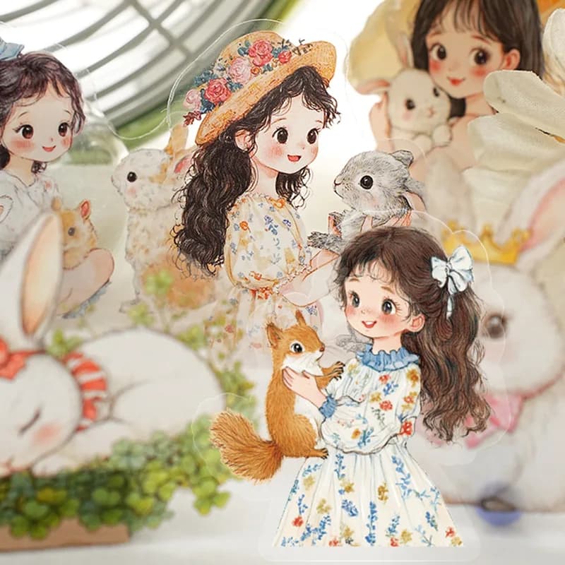 20pcs Kawaii Stationery Stickers Aya's companions Junk Journal Planner Decorative Sticker Scrapbooking