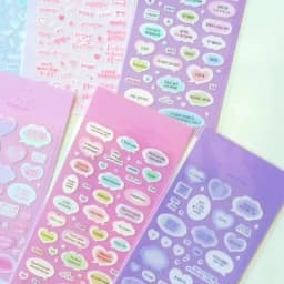Sharkbang 2pcs 4pcs Cute Angora Korean Journal Stickers DIY Decor Scrapbooking Materials Stationery Postcards Sticker Stationery