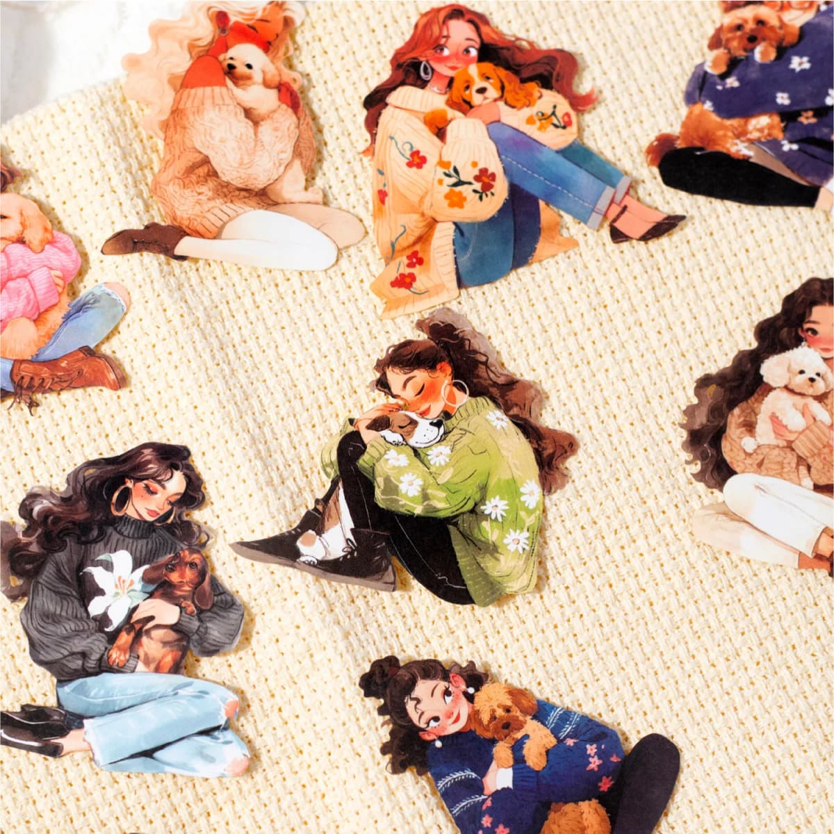 10pcs/1lot kawaii Stationery Sticker Lazy Season junk journal Decorative Scrapbooking DIY Craft Sticker