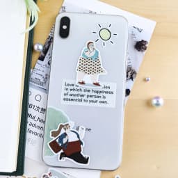 23pcs Fat Girl Daily Hand Account Cute Cartoon Sticker Hand Account Diy Album Waterproof Translucent Decorative Stickers