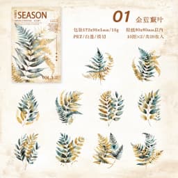 20pcs/1lot Kawaii Stationery Stickers The Green Fern Spring Collection Diary Decorative Stickers Scrapbooking Craft Stickers