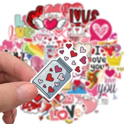 10/30/50PCS Cute Love Sticker Aesthetic PVC Sketchbook Decoration Scrapbooking School Stationery Supplies