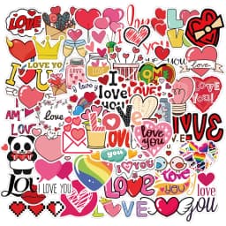 10/30/50PCS Cute Love Sticker Aesthetic PVC Sketchbook Decoration Scrapbooking School Stationery Supplies