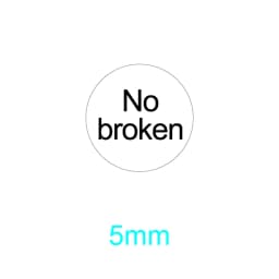 5mm 400pcs round warranty invalid sticker Screw hole security seal fragile adhesive tamper obvious tamper-proof label