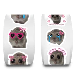 500PCS Sad Hamster Stickers Graffiti Nostalgia Stationery Vintage DIY Scrapbook Laptop Luggage Phone Guitar Scrapbook Sticker