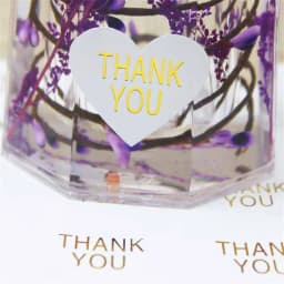 100pcs/lot Thank You Handmade Heart Design Bronzing Seal Multiple Colour DIY Multifunction Seal Sticker Gift Packaging Label