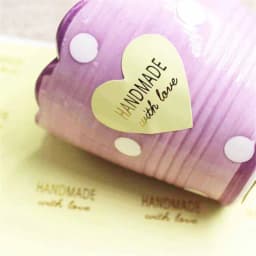 100pcs/lot Thank You Handmade Heart Design Bronzing Seal Multiple Colour DIY Multifunction Seal Sticker Gift Packaging Label