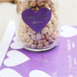 100pcs/lot Thank You Handmade Heart Design Bronzing Seal Multiple Colour DIY Multifunction Seal Sticker Gift Packaging Label