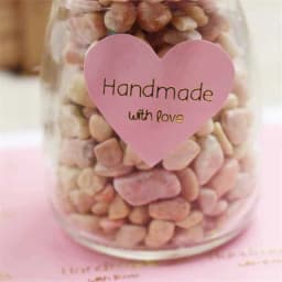 100pcs/lot Thank You Handmade Heart Design Bronzing Seal Multiple Colour DIY Multifunction Seal Sticker Gift Packaging Label