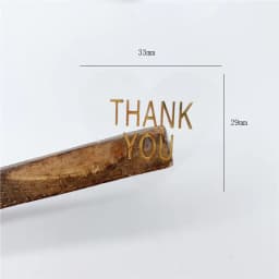 100pcs/lot Thank You Handmade Heart Design Bronzing Seal Multiple Colour DIY Multifunction Seal Sticker Gift Packaging Label