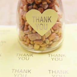 100pcs/lot Thank You Handmade Heart Design Bronzing Seal Multiple Colour DIY Multifunction Seal Sticker Gift Packaging Label