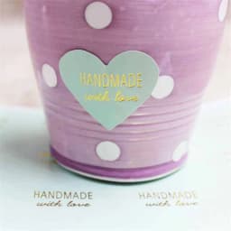100pcs/lot Thank You Handmade Heart Design Bronzing Seal Multiple Colour DIY Multifunction Seal Sticker Gift Packaging Label
