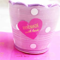 100pcs/lot Thank You Handmade Heart Design Bronzing Seal Multiple Colour DIY Multifunction Seal Sticker Gift Packaging Label