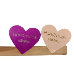 100pcs/lot Thank You Handmade Heart Design Bronzing Seal Multiple Colour DIY Multifunction Seal Sticker Gift Packaging Label