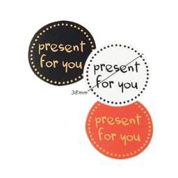 90Pcs/lot Hot Sale 'Present for You' Design Sticker Labels Food Seals Gift Stickers For Wedding Seals White/Black/Red 3 Color