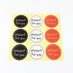 90Pcs/lot Hot Sale 'Present for You' Design Sticker Labels Food Seals Gift Stickers For Wedding Seals White/Black/Red 3 Color