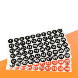 Number Stickers 1-50 Label Number Sticker For Diy Craft Nail Polish Glue Bottle Scrapbooking Diary Stationery Digital Sticker