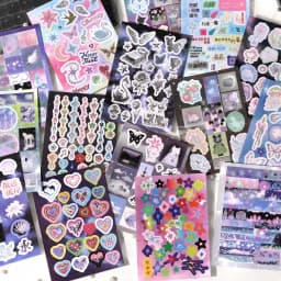 Cyberpunk-Themed Die-Cut Sticker Book DIY Decorative Journal 20/40 Sheets Aesthetic Stationery Stickers for Phone Case Collage