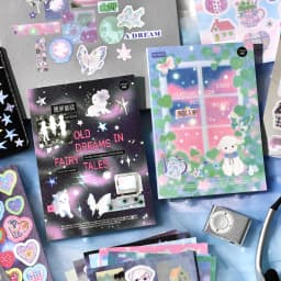 Cyberpunk-Themed Die-Cut Sticker Book DIY Decorative Journal 20/40 Sheets Aesthetic Stationery Stickers for Phone Case Collage