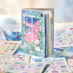 Cyberpunk-Themed Die-Cut Sticker Book DIY Decorative Journal 20/40 Sheets Aesthetic Stationery Stickers for Phone Case Collage