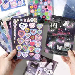 Cyberpunk-Themed Die-Cut Sticker Book DIY Decorative Journal 20/40 Sheets Aesthetic Stationery Stickers for Phone Case Collage