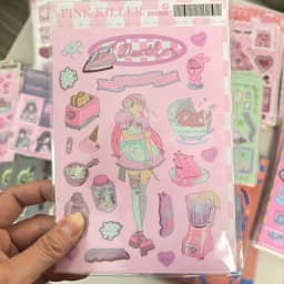 SKYSONIC BOBO Coral 1PC Decorative Stickers Sweet Girl Sub Korean DIY Sticker Journal Junk Agenda Stationery Suppliers