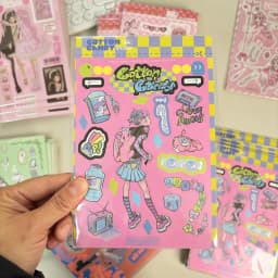 SKYSONIC BOBO Coral 1PC Decorative Stickers Sweet Girl Sub Korean DIY Sticker Journal Junk Agenda Stationery Suppliers