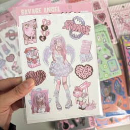 SKYSONIC BOBO Coral 1PC Decorative Stickers Sweet Girl Sub Korean DIY Sticker Journal Junk Agenda Stationery Suppliers