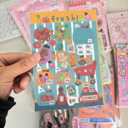 SKYSONIC BOBO Coral 1PC Decorative Stickers Sweet Girl Sub Korean DIY Sticker Journal Junk Agenda Stationery Suppliers