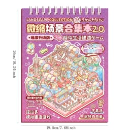 Mr. Paper 19Pcs/bag Miniature Scene Collection Book 2.0 Scenic Scene Stickers 3D Stereoscopic Visual Day Gift For People
