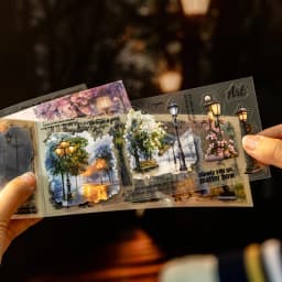 18pcs Large size Starry Night Light Die-cutting PET Sticker book DIY Scrapbook Album Diary Stationery Decoration Sticker