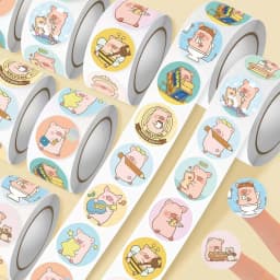 500Pcs Cartoon Pig Kawaii Stickers, Cute Design Decals for DIY, Journal & Gift Embellishment