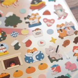 Korean Import Original Bonito Christmas Skiing Animals Paper Stickers Scrapbooking Diy Journal Stationery Sticker Aesthetic Gift