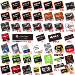 Original AMD Ryzen 395MAX+ R9 R7 R5 R3 9000CPU computer label laptop sticker