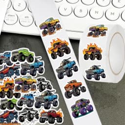 50-500PCS Monster Truck Stickers Cartoon Truck Car Stickers Car Decals 10 Styles Cars