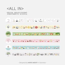 WAKAWAKA Mood Die Cut Sticker Roll Scrapbooking Sticker Cute Emotion Tracker Washi Sticker for Journal Planner 2.5cm