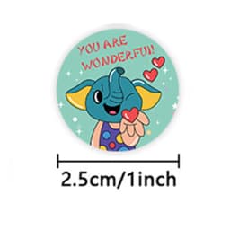 50-500pcs Cute Cartoon Animals Sticker For Kids Encourage Sealing Labels School Teacher Supplies Child Reward Sticker DIY Labels