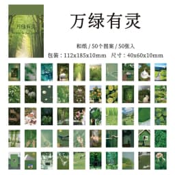 50 Sheets Season of Dreams Series INS Scenery Decorative Stickers for Journal Planner Diary Scrapbooking Material Label