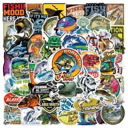 10/30/50PCS Cartoon Fishing Sticker Aesthetic PVC Korean Stationery Supplies Decoration Scrapbooking
