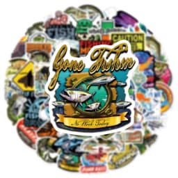 10/30/50PCS Cartoon Fishing Sticker Aesthetic PVC Korean Stationery Supplies Decoration Scrapbooking