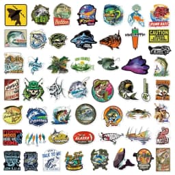 10/30/50PCS Cartoon Fishing Sticker Aesthetic PVC Korean Stationery Supplies Decoration Scrapbooking