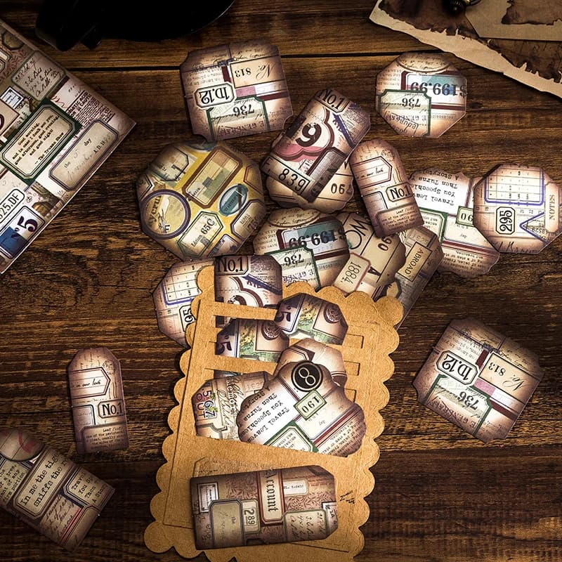 30pcs/pack Vintage Stickers Collage Junk Journal Supp;oes DIY Scrapbooking Vintage Stationery Decor Diary Craft Stickers