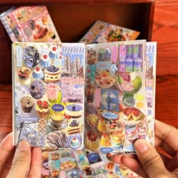 30 Pages Y2K Cute Dessert Memories Decorative Stickers Book Scrapbooking Phone Case DIY Journal Collage Material Sticker Gift