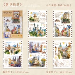 20pcs/1lot kawaii Stationery Stickers Travel Film Diary Planner junk journal Decorative Scrapbooking DIY Craft Stickers
