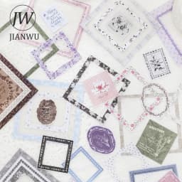JIANWU Vintage Lace Flower Hollow Border Landscape Material Collage Scrapbooking Sticker Creative DIY Journal Stationery