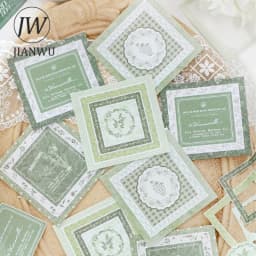 JIANWU Vintage Lace Flower Hollow Border Landscape Material Collage Scrapbooking Sticker Creative DIY Journal Stationery