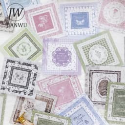 JIANWU Vintage Lace Flower Hollow Border Landscape Material Collage Scrapbooking Sticker Creative DIY Journal Stationery